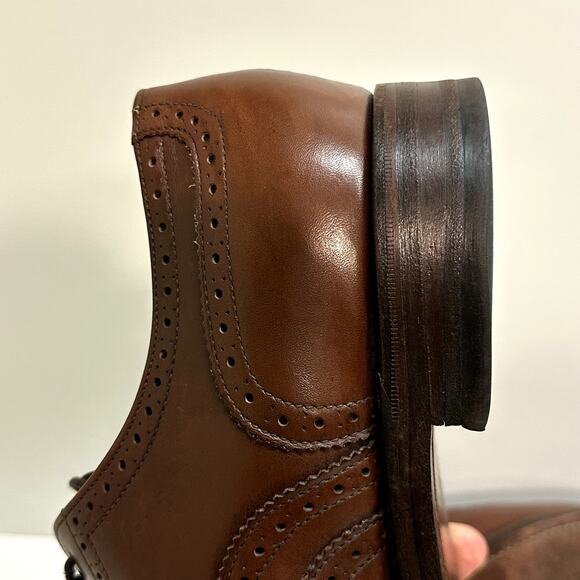 EUC Crockett & Jones x Polo Ralph Lauren Brown Calf Wingtip Benchmade England 11 - Picture 14 of 14